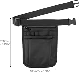 QWORK Nurse Waist Bag Pouch Organizer Medical Supplies Scissors Bandage Black view 6