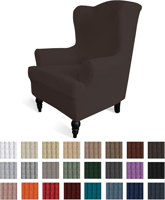 Greatime Stretch Wingback Chair Sofa Slipcover 1Piece Sofa Cover
