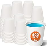 METAPRINT 600 Pack 3 oz Small Paper Cups, Disposable Bathroom Mouthwash Cups, Espresso Cups, Ideal for Parties and Everyday Use