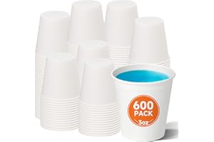 METAPRINT 600 Pack 3 oz Small Paper Cups, Disposable Bathroom Mouthwash Cups, Espresso Cups, Ideal for Parties and Everyday Use
