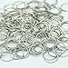 H&D 500pcs Round Edged Split Circular Ring Clips for Crystal Lamps, Crystal Curtain, Crystal Garland, Necklaces, Keys, Earrings, Jewelry Making and Craft Ideas (12mm, Silver)