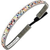 Sweaty Bands Womens Girls Headband - Non-Slip, Velvet-Lined Fashion Hairband - Bling It Glitzy Goddess 5/8-Inch