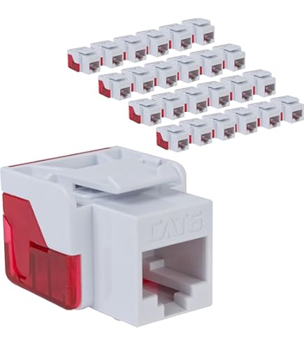Amazon.com: ICC CAT6 Keystone Jack with Inline IDC No Pair