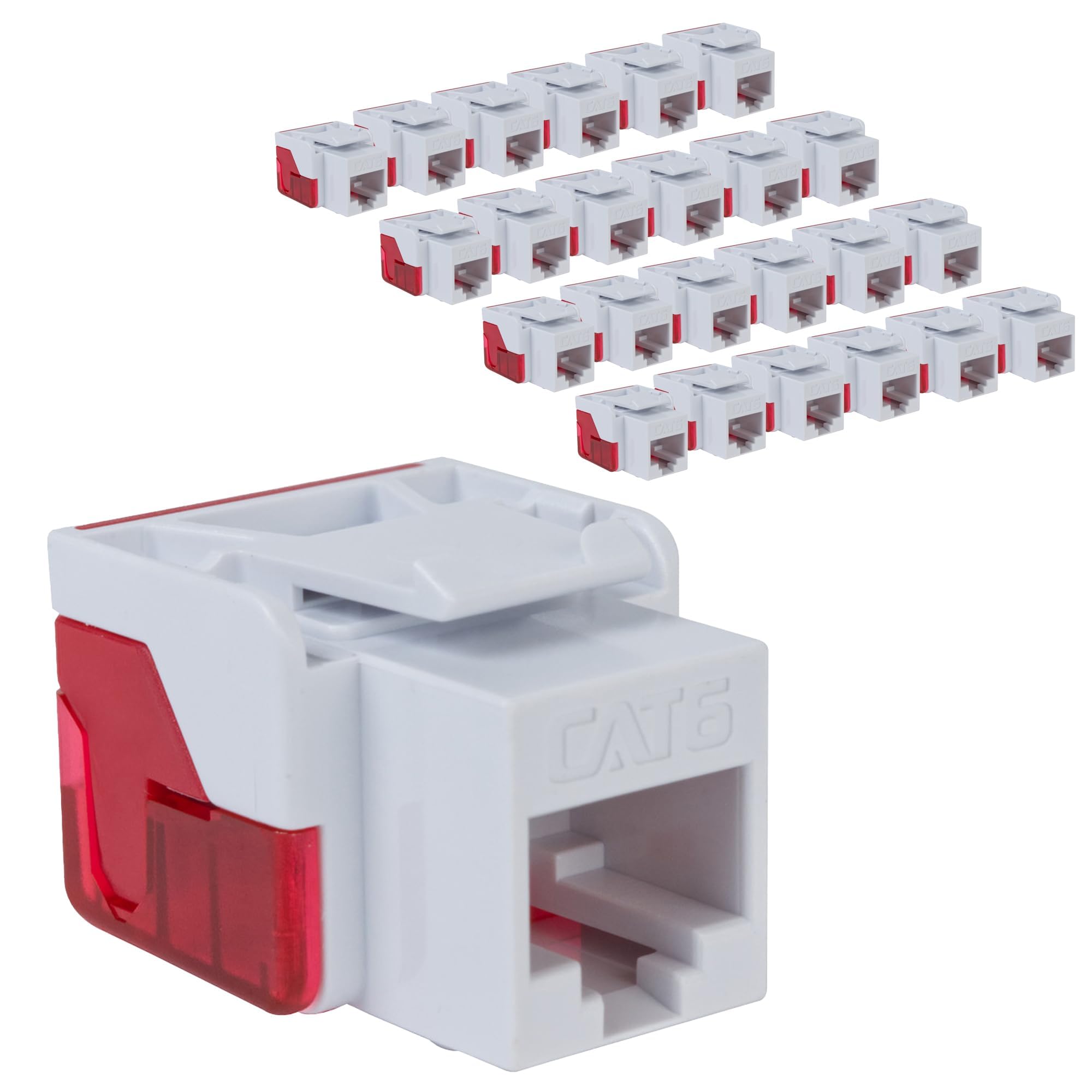Ideal Industries Cat6 Keystone Jack Orange Paquet de 10