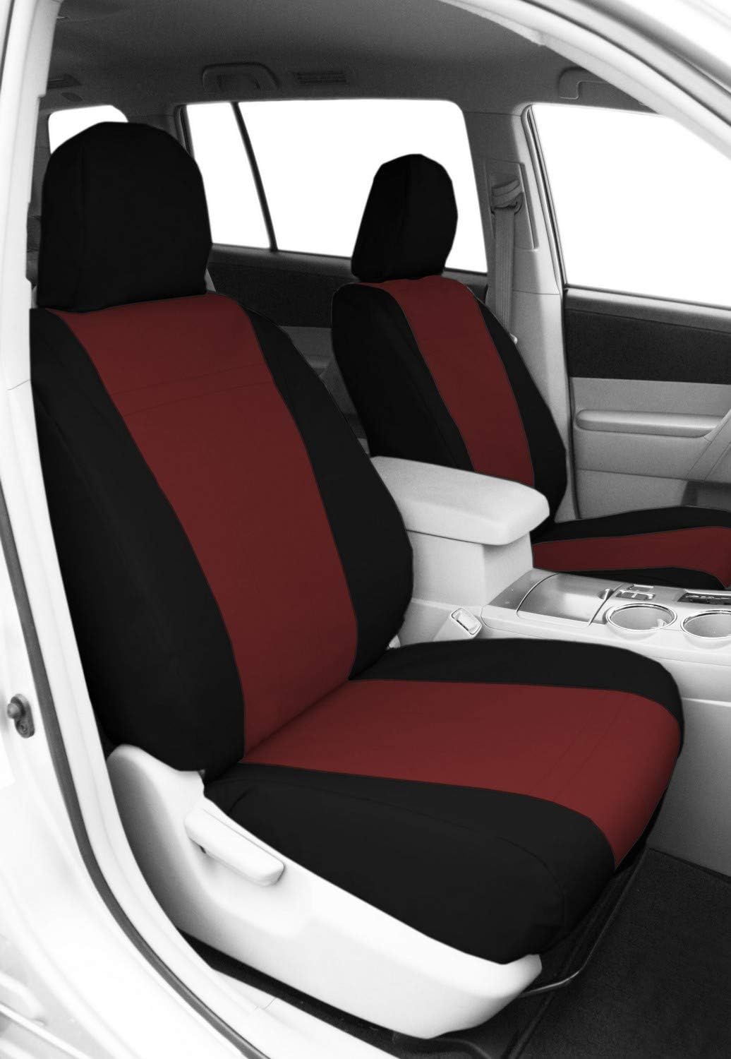 CalTrend Burgandy Water Proof Cordura Front Buckets Custom Fit Seat Cover for Select Nissan 300ZX NS103-15CC