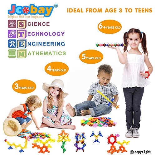 image for Building Blocks for Kids 90 Pcs,Jcobay Interlocking Solid Educational 