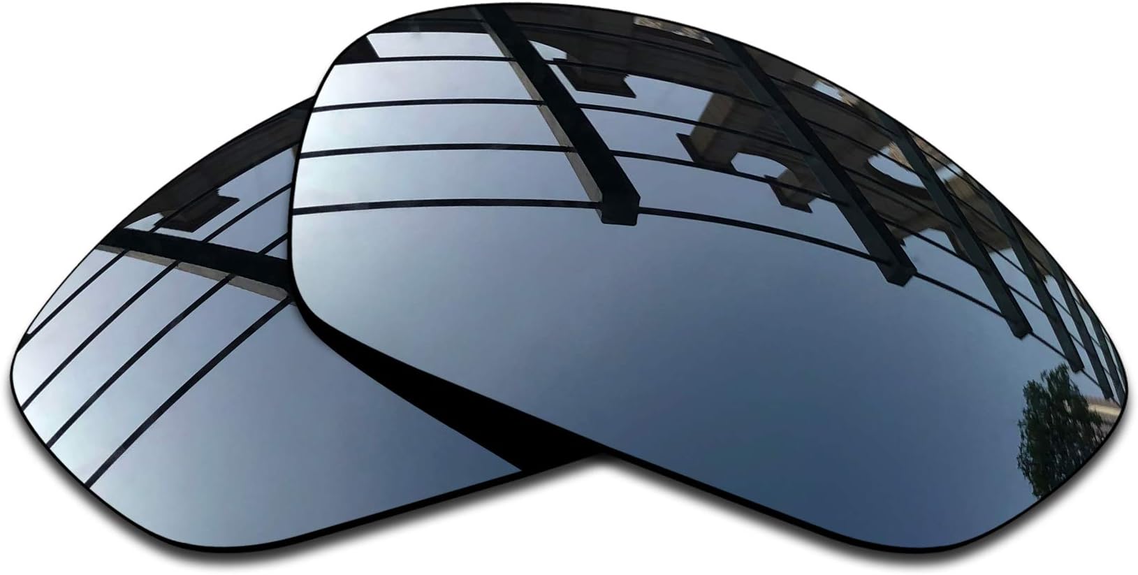Premium Polarized Mirror Replacement Lenses for Oakley Juliet Sunglasses - Black Chrome Mirror