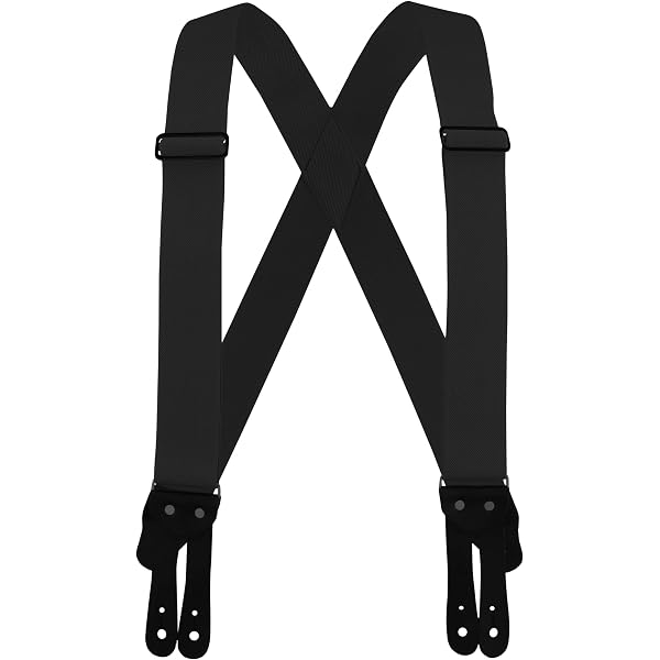 Welch Men's Big & Tall 2 Inch Y-Back Suspenders - Elastic Work Suspenders With Button Ends, Grey - View #5