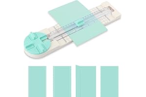 KAKALOTE Paper Cutter,4-in-1 Paper Trimmer,Photo Cutter,Multi-Function Scrapbooking Tool with Dial Blades of Straight,Wave,Perforated,Creasing for Cutting Paper,Coupons,Postcards,Card
