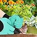 Garden Genie Gloves with Fingertips Claws for Digging and Planting 1 Pair Ninonly Green Quick Waterproof Rose Pruning Gloves Mittens Digging gloves