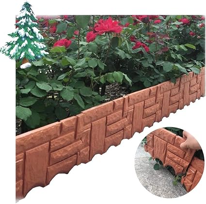 Gzhenh Gartenzaun Steckzaun Kunststoff Boden Einfugen Isolierung Terrasse Kleiner Zaun Pflanzenschutz Gartenzaun Holz Draussen Color Brown 24pcs Amazon De Kuche Haushalt