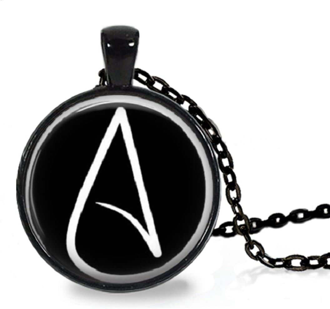 The Crafty Freethinker Atheist Logo, Black and White Pendant