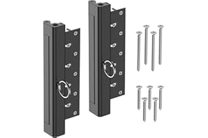 Tonitrui 8in Door Reinforcement Lock, Home Security Door Lock Withstand 1800lbs to Prevent Unauthorized Entry (Black of 2 Pack)