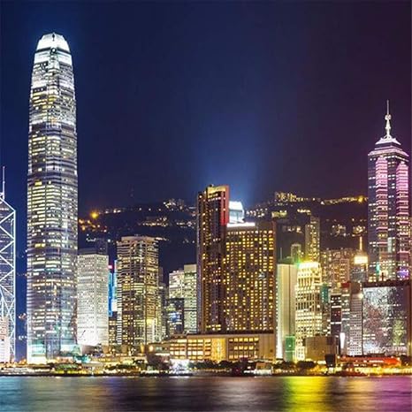 Amazon Co Jp Hwhz カスタム 3d 写真 壁紙 街 夜 写真 背景 壁 絵画 リビングルーム 寝室 壁画 装飾 3d Gsfe ホーム キッチン