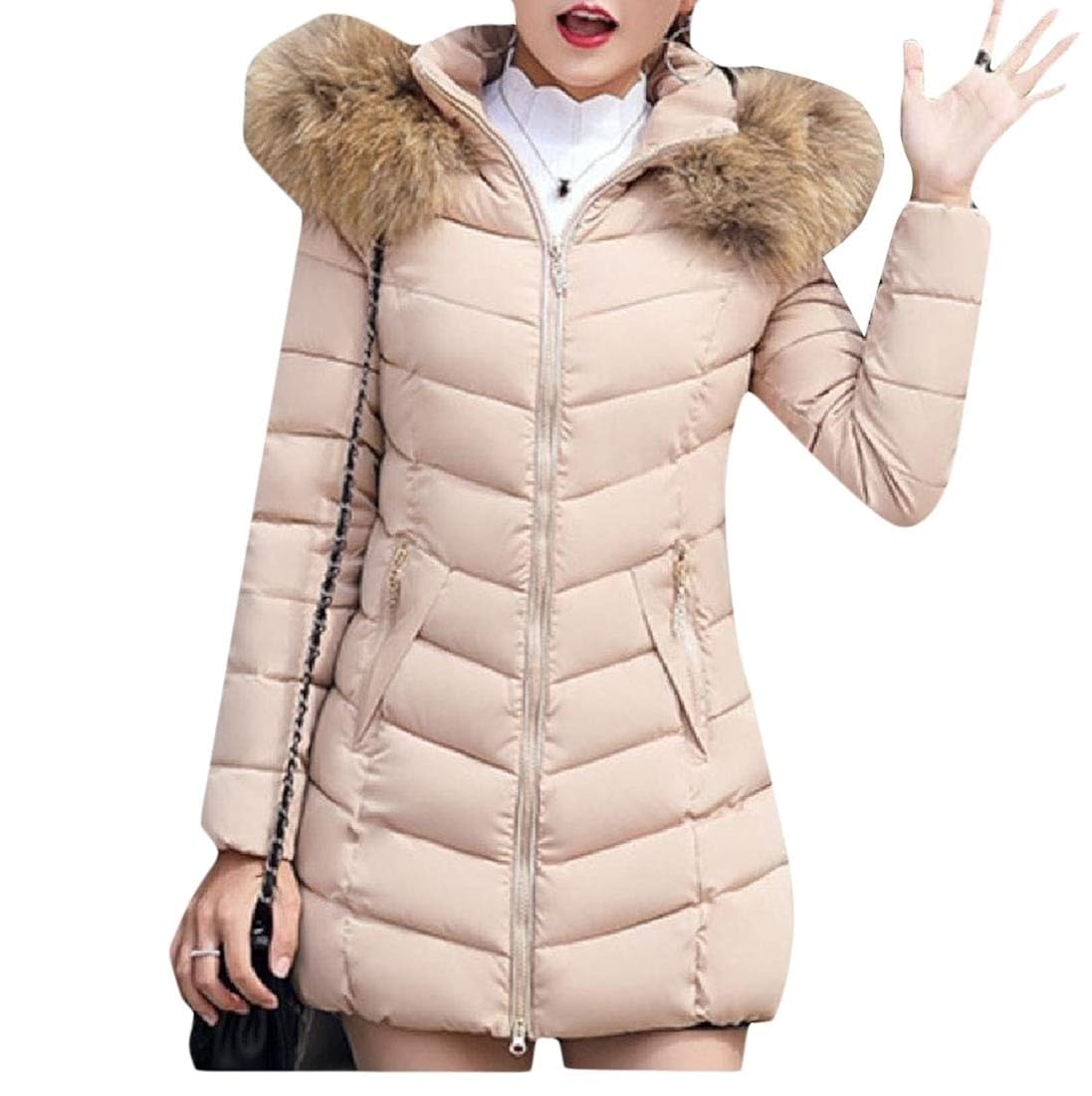 womens khaki puffer coat