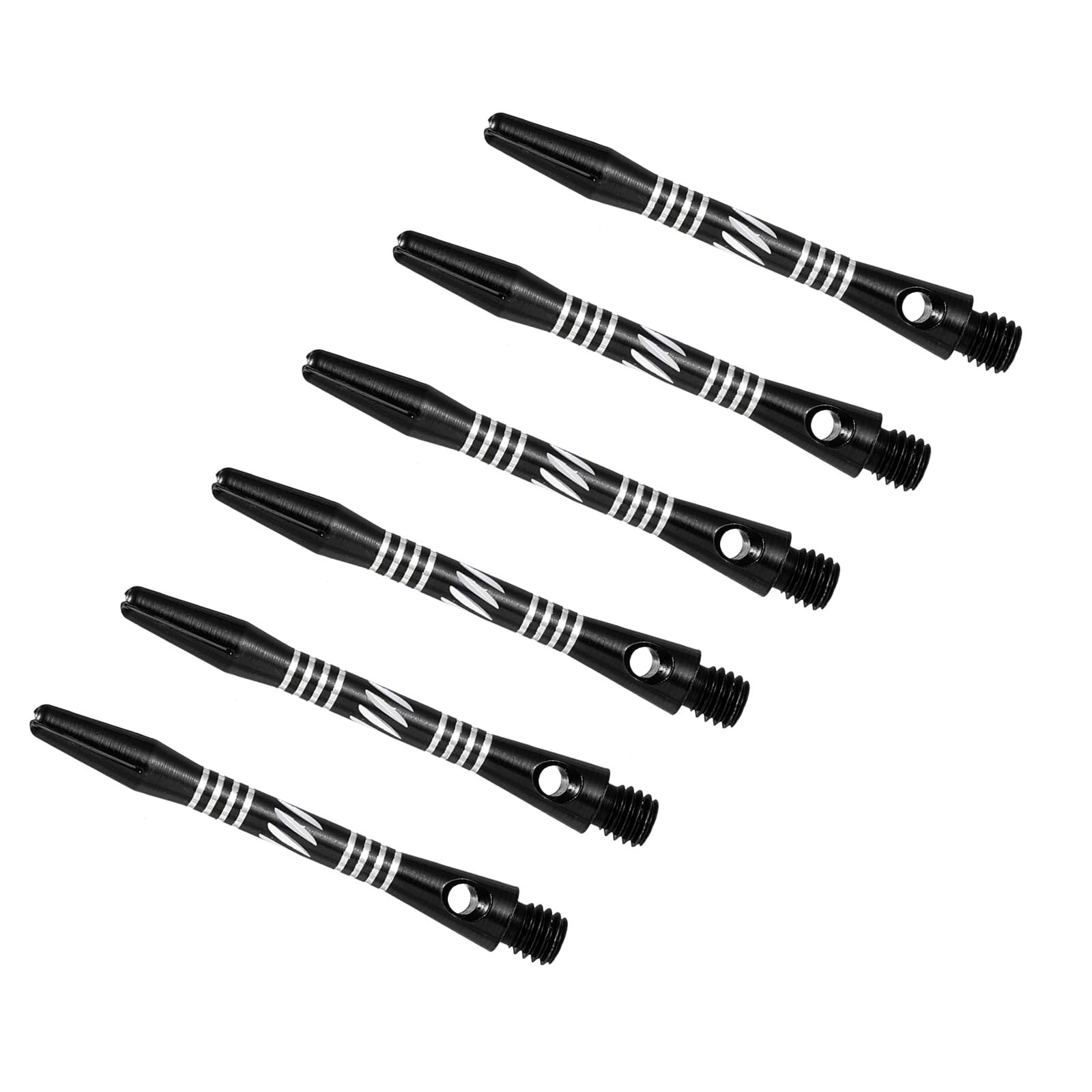 PATIKIL Dart Shafts 41mm/1.6 Inch, 6 Pack 2BA Thread Aluminum Dart Stems Dart Accessories for Steel Tip, Black