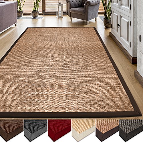 casa pura Area Rug Sisal NonSlip Rug for Living Room or Bedroom