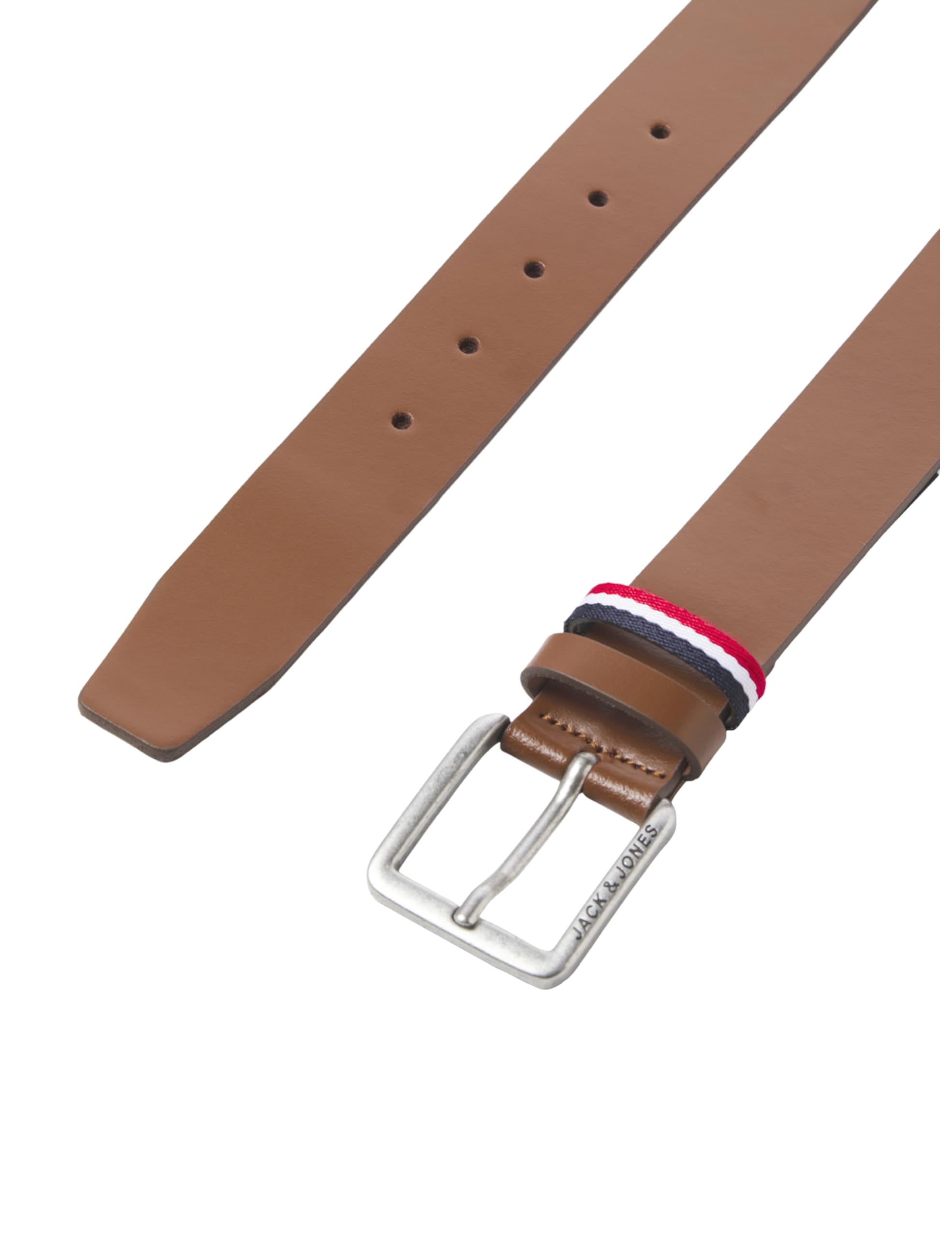 JACK & JONES Herren Jacespo Belt Lederg rtel, Cognac, 90 EU 3