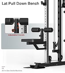 DONOW Smith Machine with Weight Stacks Power Cage