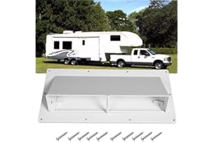 RV Exhaust Vent Cover, Range Hood With Locking Flap - Sidewall Stove Bathroom Vent for Motorhome Trailer Camper - Outside Dam