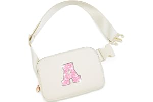 Uygafly Birthday Gifts for 4 5 6 7 8 9 10 11 12 13 14 Year Old Girls - Fanny Pack Crossbody Bag Purse for Girls Kids Teens Daughter Sister,Personalized Belt Bag Cute Trendy Stuff | A,Cream Bag