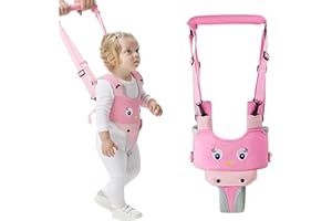 IULONEE Baby Walker, Handheld Kids Toddler Walking Harness Helper Assistant Protective Belt Child Activity Walker Adjustable Standing Up Walking Learning Helper for Toddler 7-24 Month (Pink)