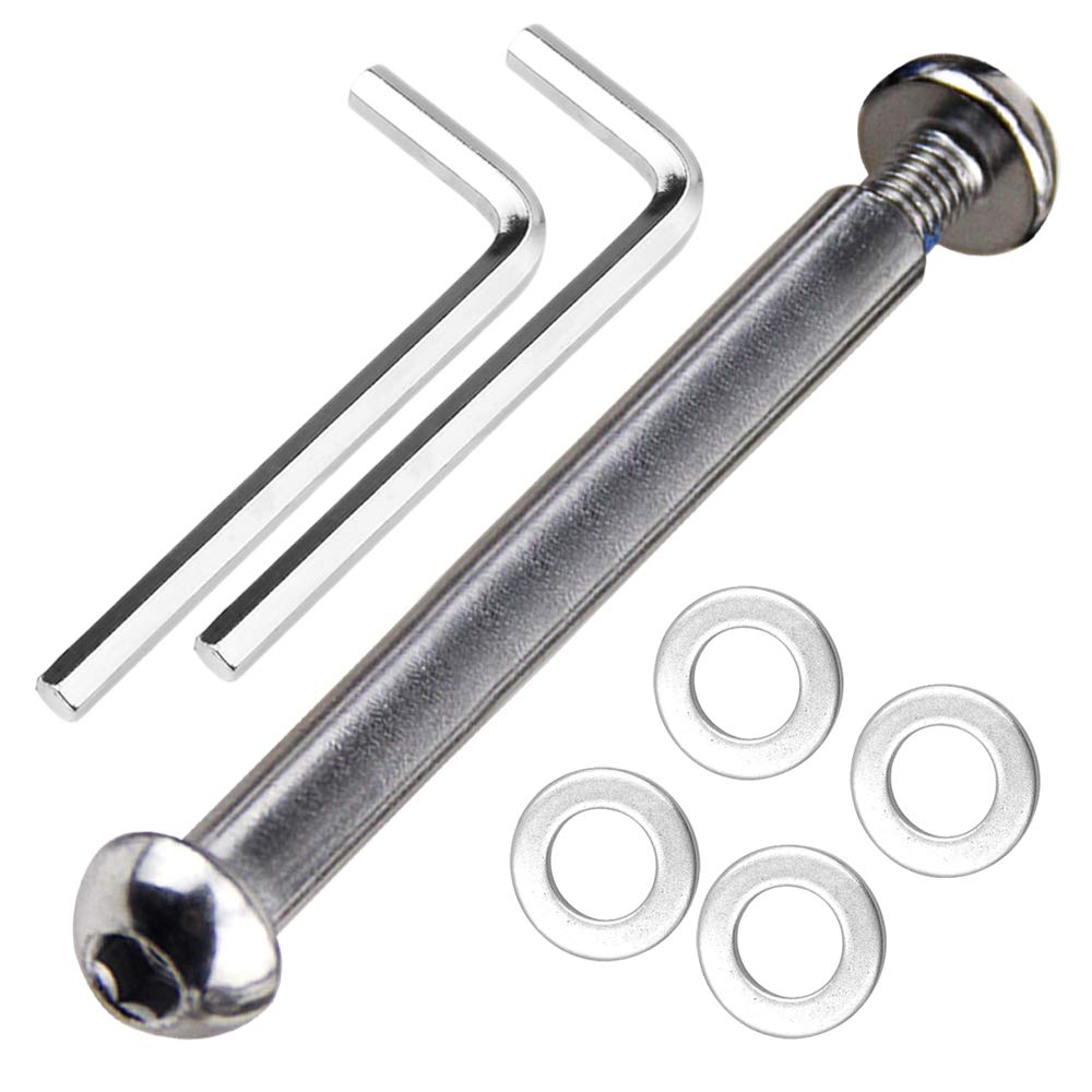 OTFAITP M8 8mm x 28mm-86mm Scooter Front Rear Axle Bolt 8.8 Grade Carbon Steel for Stunt Scooter Dash Teen/Adult Kick Scooter-800+lb Capacity