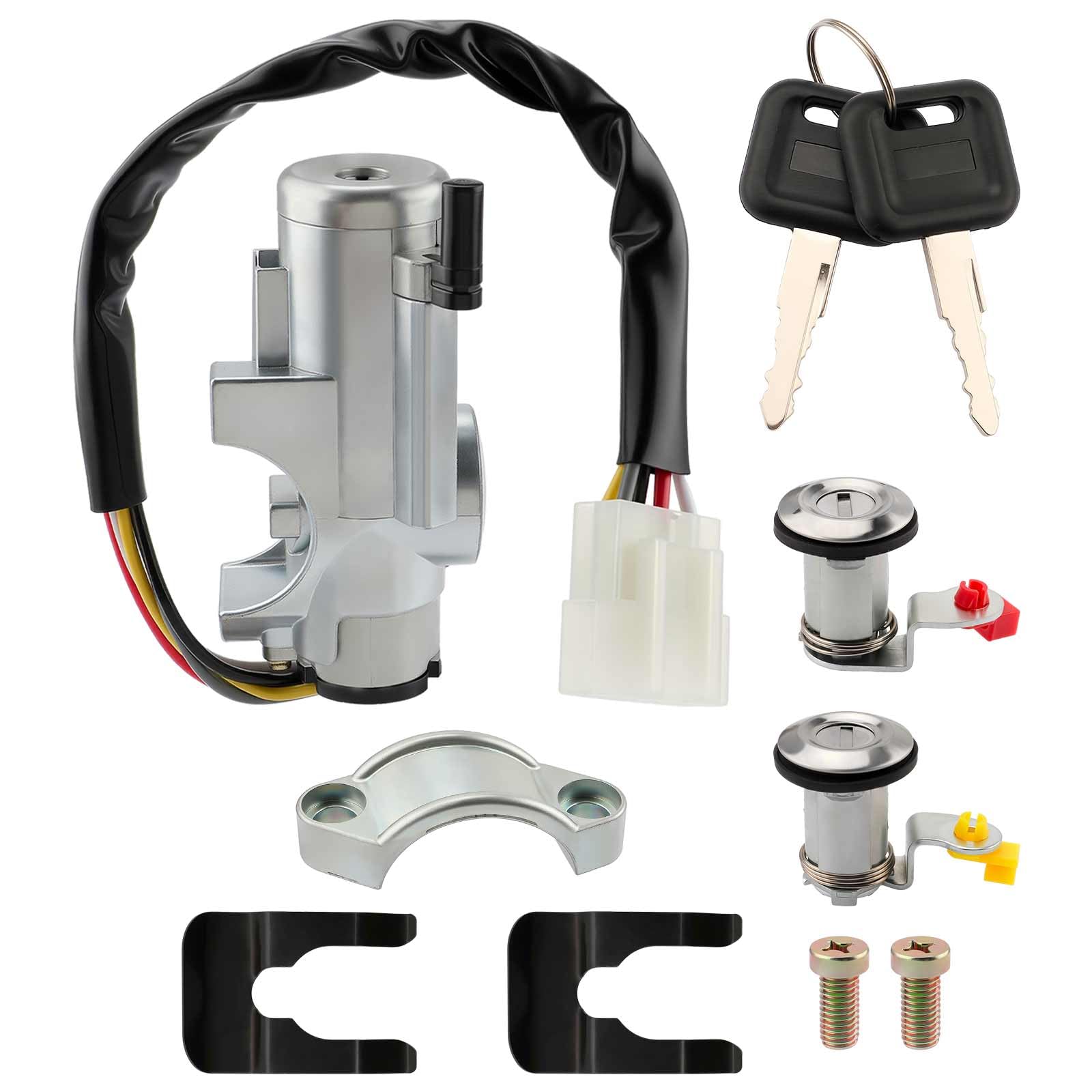 Photo 1 of GoaMotors Ignition Switch Cylinder Kit 48700-01G25 Left Right Door Lock Cylinder w/Keys for Nissan D21 for Pathfinder Pickup
