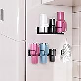 TBLUITE Water Bottle Organizer Holder for Stanley 40/30/20 oz, 2 Pack Strong Magnetic Cup Accessories, Kitchen Fridge Cabinet Metal Storage Rack, Easy Installation (Black, 6 Bottles) (black)