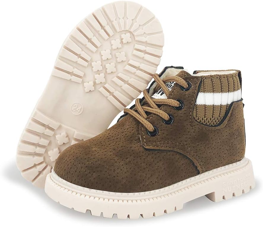 LAFEGEN Toddler Boys Girls Hiking Boots Waterproof Synthetic Leather