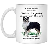 Lovesout Funny Australian Shepherd Black White Dog