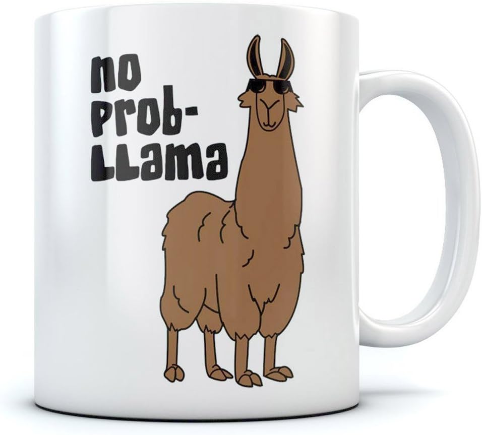 No Prob Llama Funny Coffee Mug Cool Gift For Coffee & Tea