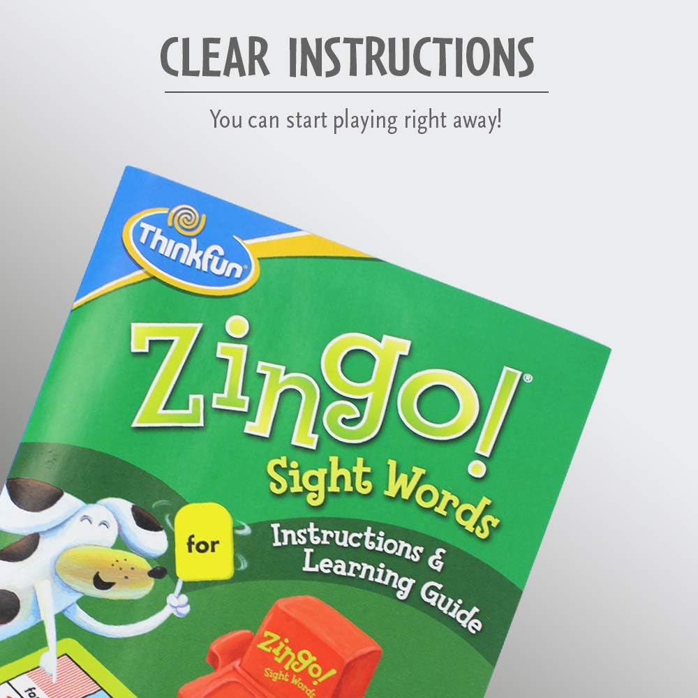 ThinkFun Zingo Sight Words Award Winning Early Reading Game for Pre-K to 2nd Grade - Toy of the Year Finalist, A Fun and Educational Game Developed by Educators for Boys and Girls: Game: Toys & Games