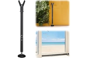 ETICSIPA Door Security Bar 1.3" Heavy Duty Metal Patio Door Security Bar for Hinged & Sliding Glass Door Portable Window Security Bars with Adjustable Length for Hotel Travel Apartment Home