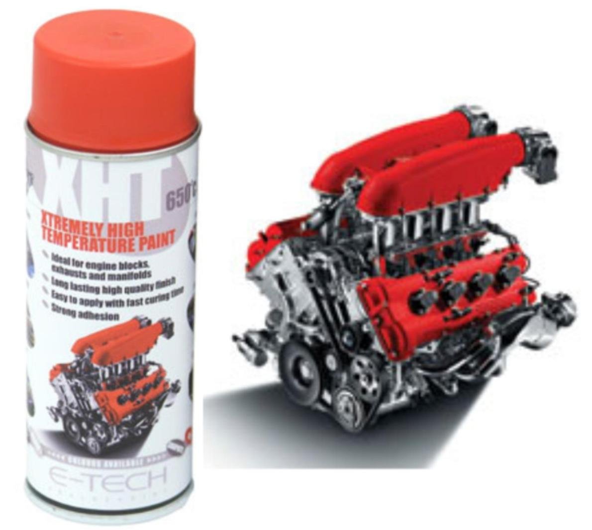 ETech Red XHT Extremely High Temperature Spray Paint Brake Caliper