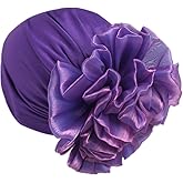 YRANXQUN Turban Headwrap Hats for Women - Twist Solid Flower Caps Pre Tied Chemo Beanies Headwear for Cancer Headcover