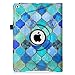 Fintie Rotating Case for iPad 6th / 5th Generation (2018 2017 Model, 9.7 inch), iPad Air 2 / iPad Air 1 - 360 Degree Rotating Protective Stand Cover Auto Sleep Wake, Cool Jade