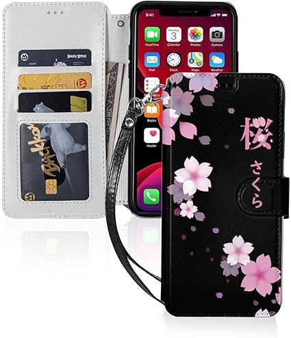 Amazon Co Jp Iphone 11 Iphone 11 Pro 11 Pro Max ケース 桜 花柄 和風 手帳型ケース 財布型 ケース カード収納 Tpu Puレザー 全面保護 家電 カメラ
