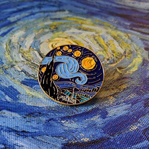 Van Gogh Starry Night Enamel Lapel Pin Pricepulse