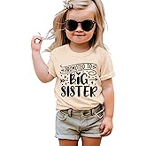 AG AGUU Promoted to Big Sister Shirts for Toddler Baby Girls Announcement T-Shirt Summer Short Sleeve Tees Big Sis Tops