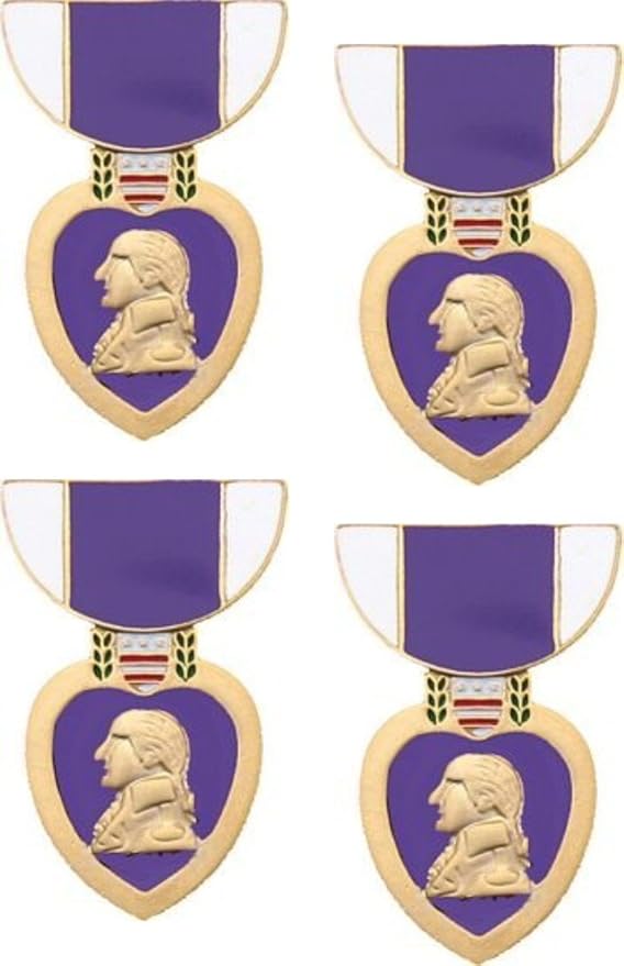 MilitaryBest Purple Heart Medal Hat Pin 1" 4 Pack Automotive