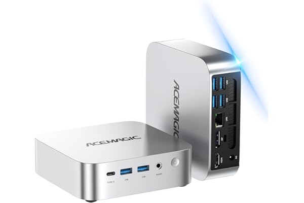 ACEMAGIC Mini Pc Windows 11 Pro, Ryzen R2544(Beat 3500U/3200U/N95 up to 3.7GHz) 8GB DDR4 RAM 256GB SSD Mini Computers, Triple-Screen 4K Display WiFi 5 BT4.2 RJ45 for Home/Office/Business Mini Desktop