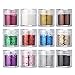 Nail Art Glitter,DANCINGNAIL 12 Pcs/Set Nail Glitter Sequins Nails Art Powder Glitter Mixed Sequins Decoration DIY Decoration
