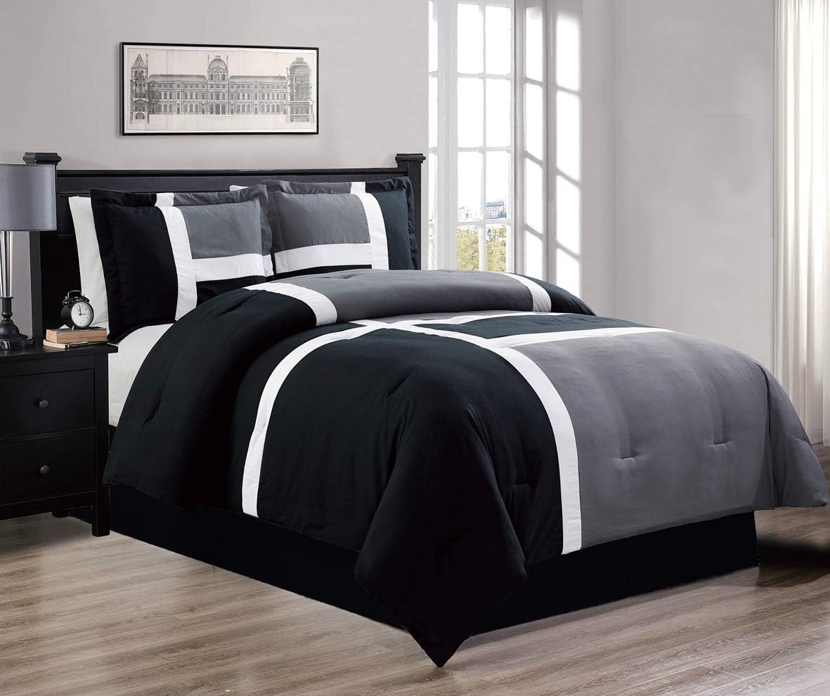 4Piece AllSeason Down Alternative Quilted Patchwork