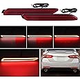 Raryloy 2x LED Rear Bumper Lights Reflector Tail Brake Stop Lamps Turn Signal Fog Light Sequential for Toyota 06-14 Camry,Lexus RX300 1999-2003
