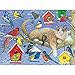 Bits and Pieces - 300 Large Piece Jigsaw Puzzle for Adults - The Party Crasher - 300 pc Birds, Cat, Birdhouses Jigsaw by Artist Amy Rosenberg