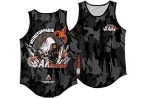 Japanese Style Tank Top Harajuku Aesthetic Art Retro Tank Top Cool Anime Sleeveless Gym Workout Shirt for Men