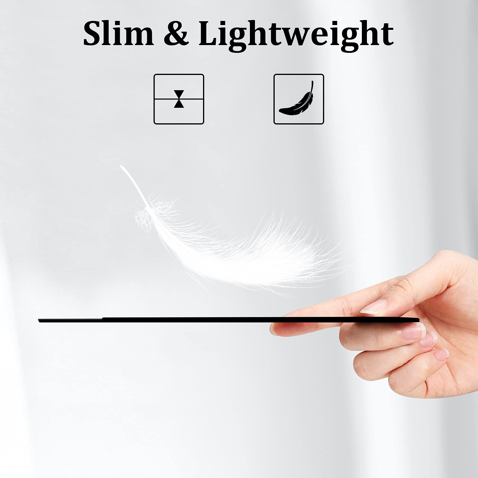 Fintie Pen Sticker Compatible with Apple Pencil Pro, Apple Pencil (USB-C / 1st / 2nd Generation), Elastic Stylus Pocket, Adhesive Leather Pen Pouch Sleeve, Black