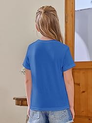 Girls Short Sleeve T Shirts Kids Summer Tops