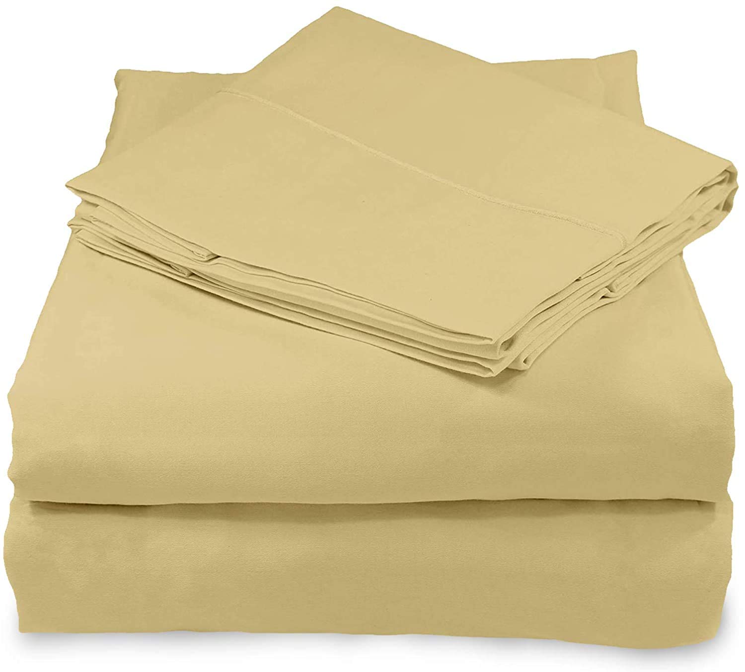 Photo 1 of Knit Jersey 100% Cotton 2 Twin XL Fitted Bed Sheets (2-Pk) Soft & Comfy - Twin Extra Long, 15" Deep Pocket, 39" x 80" Great for Dorm Room, Hospital and Split King Dual Adjustable Beds (TXL Beige)
